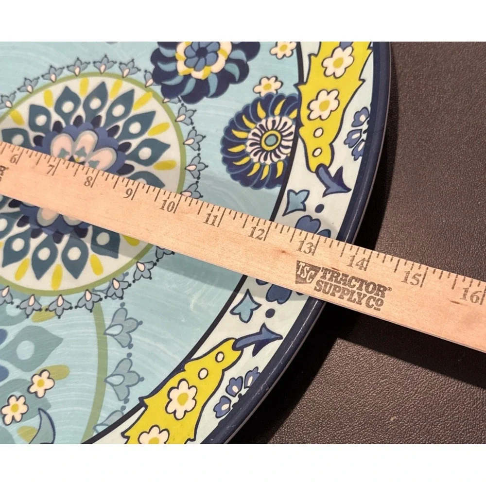 Certified International Colorful Floral Talavera Melamine Set Of 2 Platters Oval